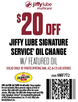 Jiffy Lube Oil Change Coupon